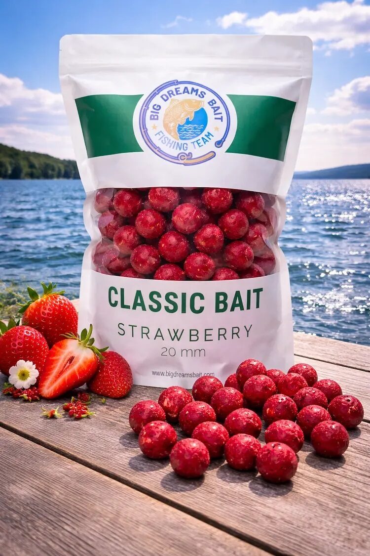 Classic Bait Strawberry Boilies 20mm 1kg