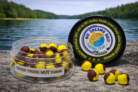 Duobait 50% pop-up 50% boilies Double Power 12mm Corn Tiger Nut